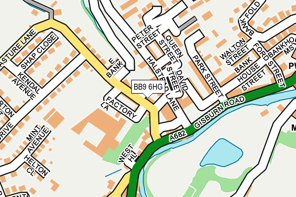 BB9 6HG map - OS OpenMap – Local (Ordnance Survey)