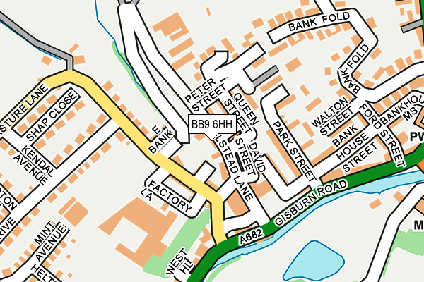BB9 6HH map - OS OpenMap – Local (Ordnance Survey)