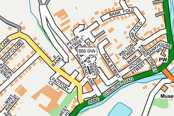 BB9 6HN map - OS OpenMap – Local (Ordnance Survey)