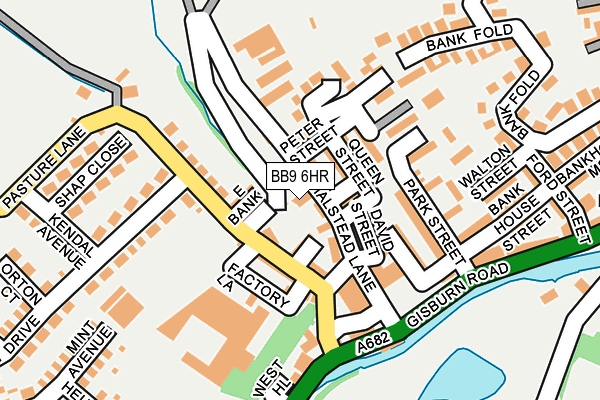 BB9 6HR map - OS OpenMap – Local (Ordnance Survey)