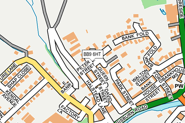 BB9 6HT map - OS OpenMap – Local (Ordnance Survey)