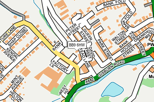 BB9 6HW map - OS OpenMap – Local (Ordnance Survey)