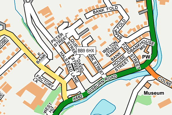 BB9 6HX map - OS OpenMap – Local (Ordnance Survey)