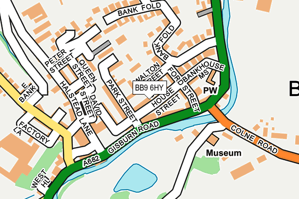 BB9 6HY map - OS OpenMap – Local (Ordnance Survey)