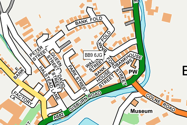 BB9 6JG map - OS OpenMap – Local (Ordnance Survey)