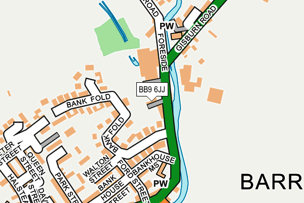 BB9 6JJ map - OS OpenMap – Local (Ordnance Survey)
