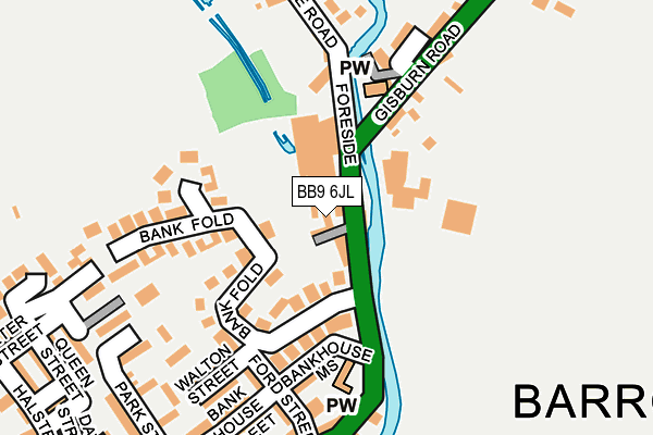 BB9 6JL map - OS OpenMap – Local (Ordnance Survey)