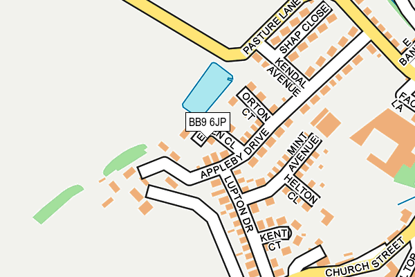 BB9 6JP map - OS OpenMap – Local (Ordnance Survey)