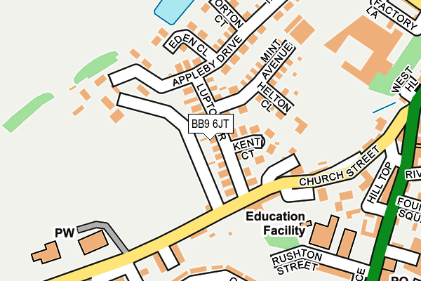 BB9 6JT map - OS OpenMap – Local (Ordnance Survey)