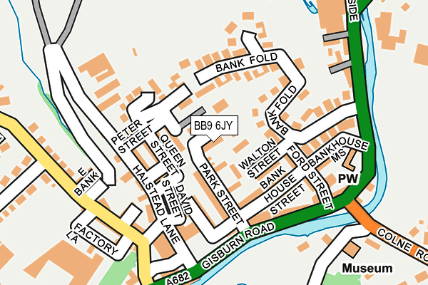 BB9 6JY map - OS OpenMap – Local (Ordnance Survey)