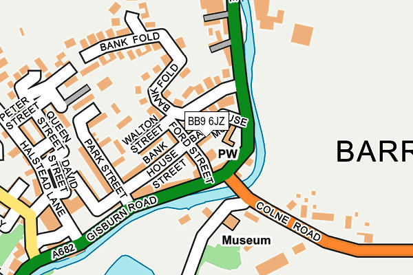 BB9 6JZ map - OS OpenMap – Local (Ordnance Survey)