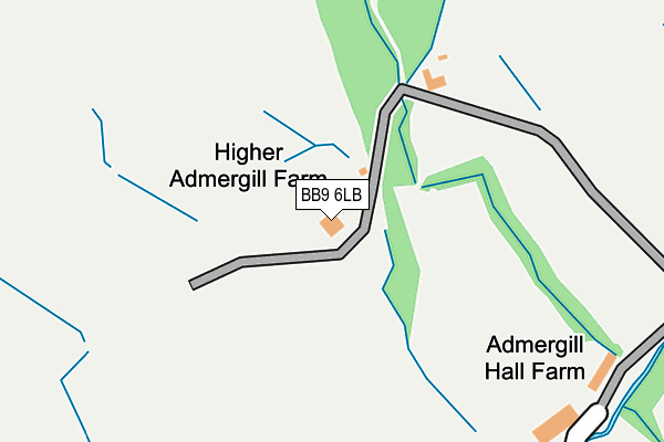 BB9 6LB map - OS OpenMap – Local (Ordnance Survey)
