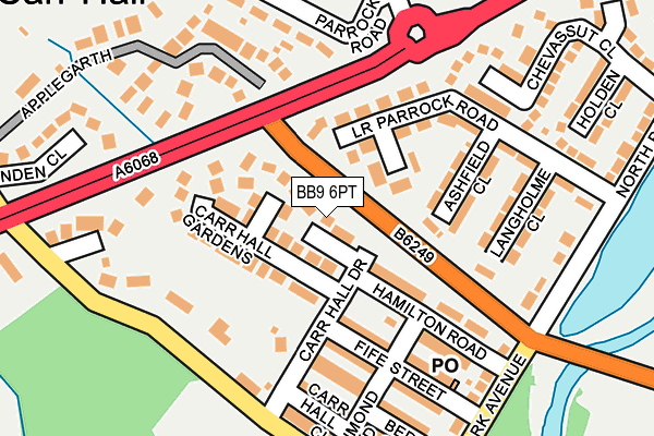BB9 6PT map - OS OpenMap – Local (Ordnance Survey)