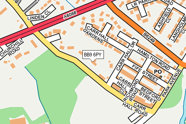 BB9 6PY map - OS OpenMap – Local (Ordnance Survey)