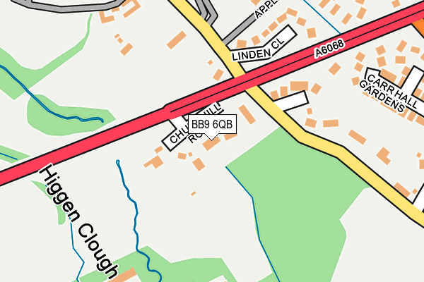 BB9 6QB map - OS OpenMap – Local (Ordnance Survey)