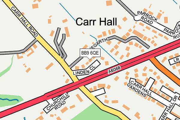 BB9 6QE map - OS OpenMap – Local (Ordnance Survey)