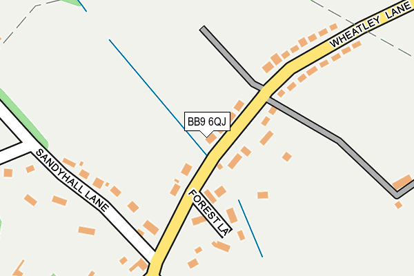 BB9 6QJ map - OS OpenMap – Local (Ordnance Survey)