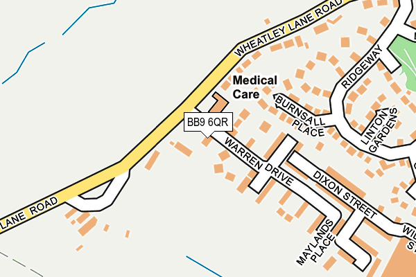 BB9 6QR map - OS OpenMap – Local (Ordnance Survey)