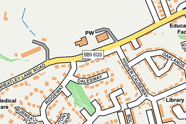 BB9 6QS map - OS OpenMap – Local (Ordnance Survey)