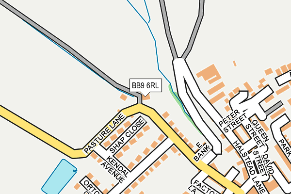 BB9 6RL map - OS OpenMap – Local (Ordnance Survey)