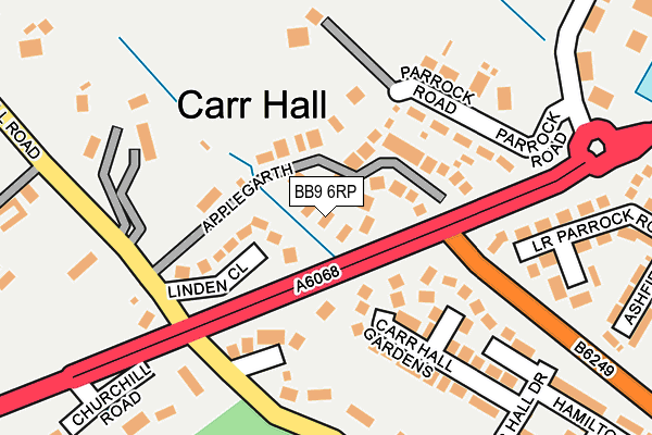 BB9 6RP map - OS OpenMap – Local (Ordnance Survey)