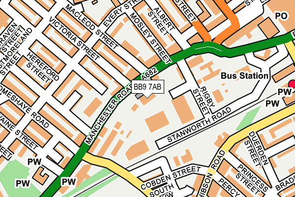 BB9 7AB map - OS OpenMap – Local (Ordnance Survey)
