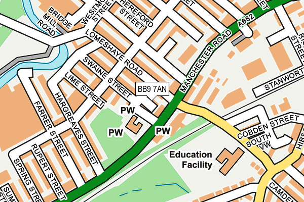 BB9 7AN map - OS OpenMap – Local (Ordnance Survey)