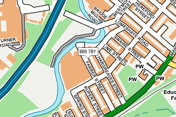 BB9 7BY map - OS OpenMap – Local (Ordnance Survey)