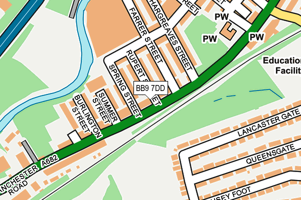 BB9 7DD map - OS OpenMap – Local (Ordnance Survey)