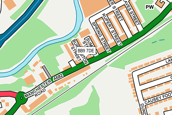 BB9 7DE map - OS OpenMap – Local (Ordnance Survey)