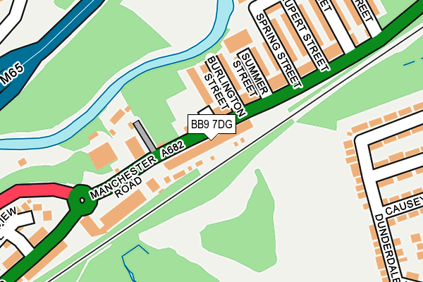 BB9 7DG map - OS OpenMap – Local (Ordnance Survey)
