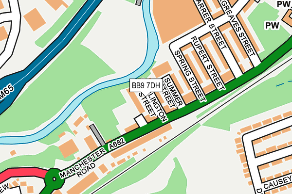 BB9 7DH map - OS OpenMap – Local (Ordnance Survey)