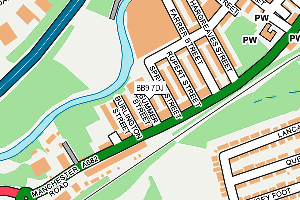 BB9 7DJ map - OS OpenMap – Local (Ordnance Survey)