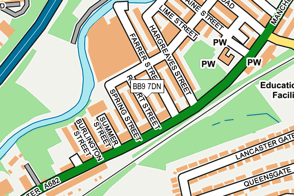 BB9 7DN map - OS OpenMap – Local (Ordnance Survey)