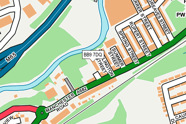 BB9 7DQ map - OS OpenMap – Local (Ordnance Survey)