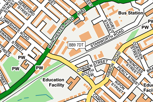 BB9 7DT map - OS OpenMap – Local (Ordnance Survey)