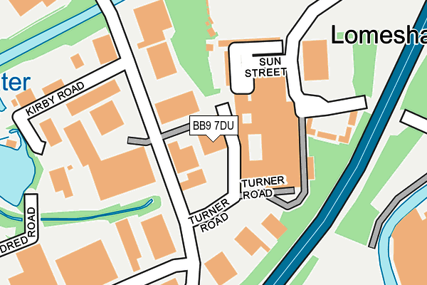 BB9 7DU map - OS OpenMap – Local (Ordnance Survey)