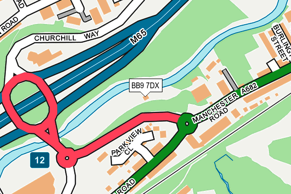 BB9 7DX map - OS OpenMap – Local (Ordnance Survey)