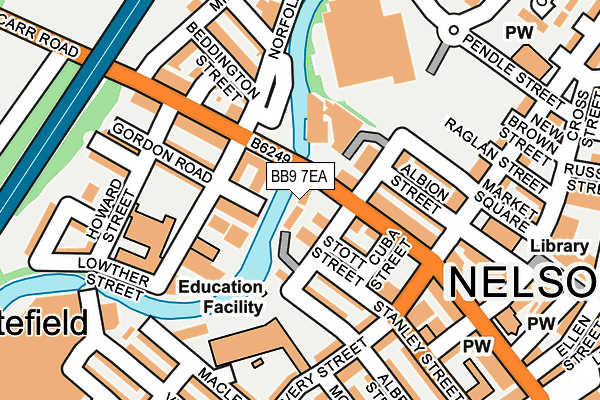 BB9 7EA map - OS OpenMap – Local (Ordnance Survey)