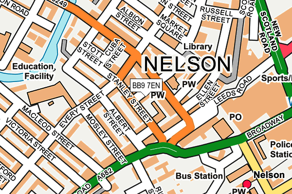 BB9 7EN map - OS OpenMap – Local (Ordnance Survey)