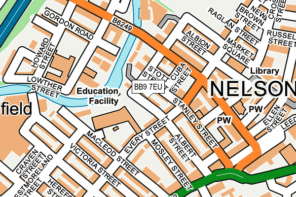 BB9 7EU map - OS OpenMap – Local (Ordnance Survey)