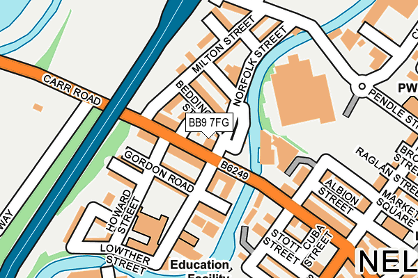 BB9 7FG map - OS OpenMap – Local (Ordnance Survey)