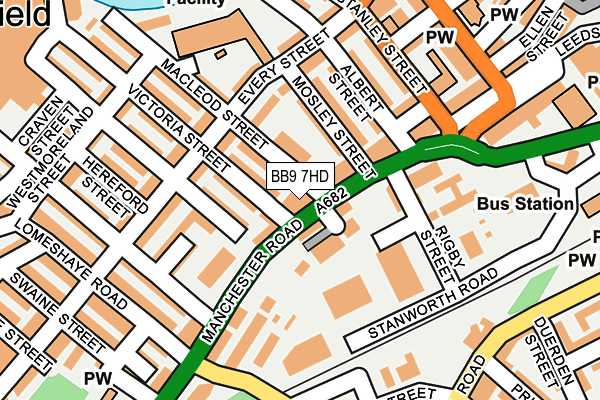 BB9 7HD map - OS OpenMap – Local (Ordnance Survey)
