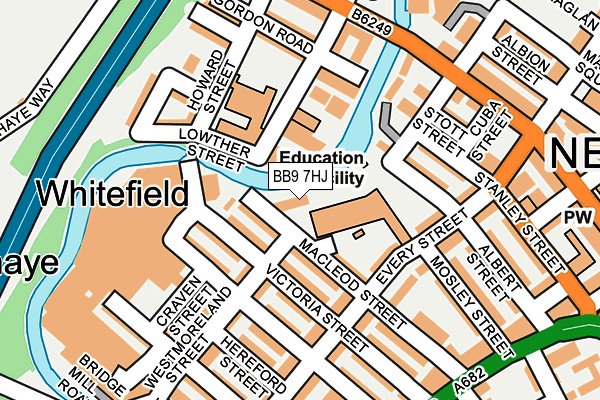 BB9 7HJ map - OS OpenMap – Local (Ordnance Survey)