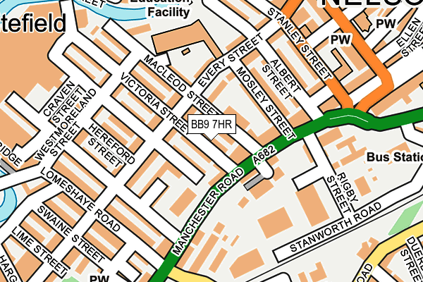 BB9 7HR map - OS OpenMap – Local (Ordnance Survey)