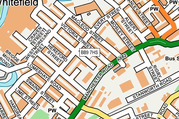 BB9 7HS map - OS OpenMap – Local (Ordnance Survey)