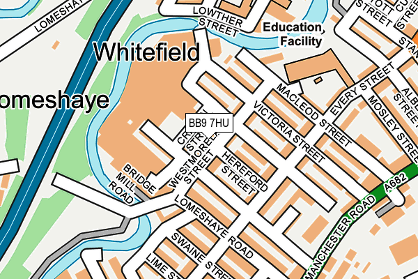 BB9 7HU map - OS OpenMap – Local (Ordnance Survey)