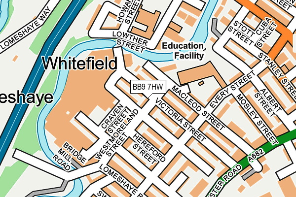 BB9 7HW map - OS OpenMap – Local (Ordnance Survey)