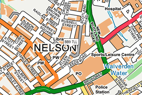 BB9 7LL map - OS OpenMap – Local (Ordnance Survey)