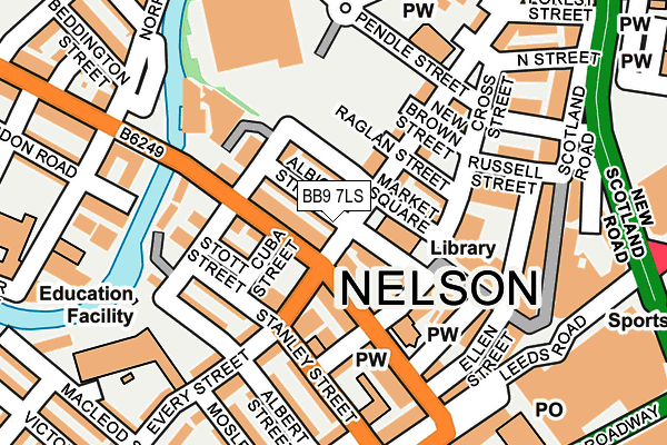 BB9 7LS map - OS OpenMap – Local (Ordnance Survey)